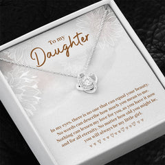 To My Daughter – Never Forget How Much I Love You | Love Knot Necklace