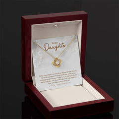 To My Daughter – Never Forget How Much I Love You | Love Knot Necklace