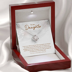 To My Daughter – Never Forget How Much I Love You | Love Knot Necklace